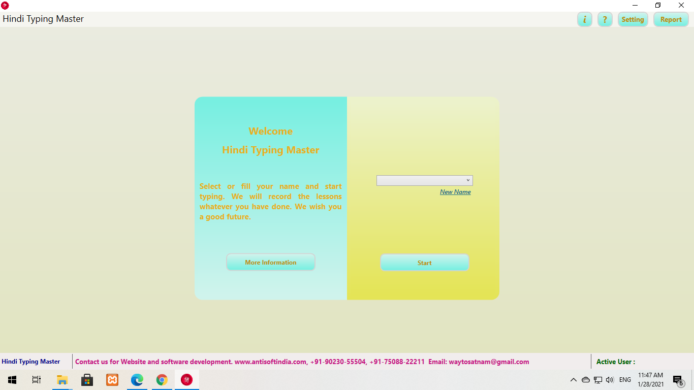 Kruti Dev Font Typing Master screenshot